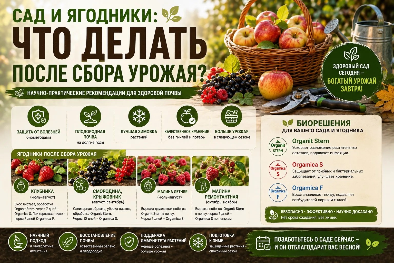 САД И ЯГОДНИКИ: ЧТО ДЕЛАТЬ ПОСЛЕ СБОРА УРОЖАЯ? САД И ЯГОДНИКИ: ЧТО ДЕЛАТЬ ПОСЛЕ СБОРА УРОЖАЯ?